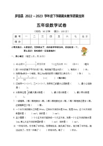 湖北省黄冈市罗田县2022-2023学年五年级下学期期末考试数学试题