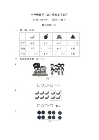 期末专项复习题（试题）-一年级数学上册青岛版