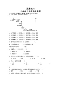 期末练习(试题)-六年级上册数学人教版