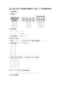 2023-2024学年广东省潮州市潮安区一年级（上）期中数学试卷