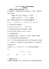 期末练习（试题）-五年级上册数学人教版+