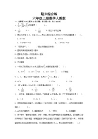 期末综合练（试题）六年级上册数学人教版.1