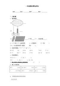 期末黄金卷B（试题）苏教版一年级上册数学+