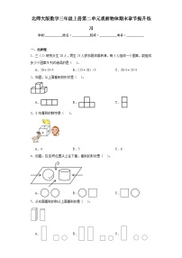 北师大版数学三年级上册第二单元观察物体期末章节提升练习