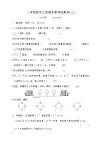 期末素养检测卷（试题）-二年级数学上册人教版