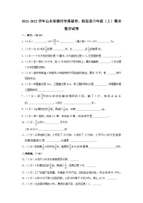 山东省德州市禹城市、临邑县2021-2022学年六年级上学期期末数学试卷