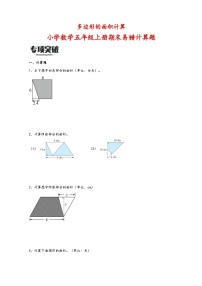 （期末必考）多边形的面积计算（易错专项突破）-小学数学五年级上册期末高频易错计算题（北师大版）