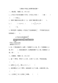 期末测试题（试题）-人教版六年级上册数学