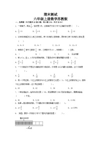 期末复习（试题）六年级上册数学苏教版