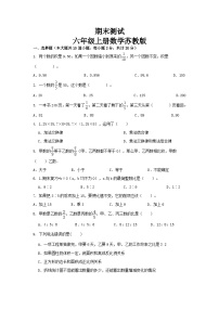 期末复习卷(试题)+六年级上册数学苏教版