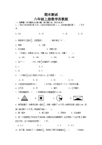 期末复习卷（试题）六年级上册数学苏教版