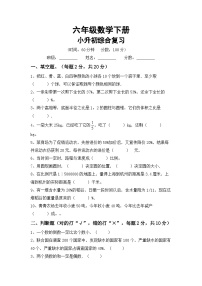 小升初复习(试题)+人教版六年级下册数学