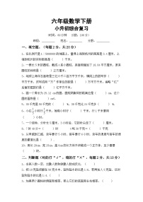 小升初综合复习（试题）六年级下册数学冀教版