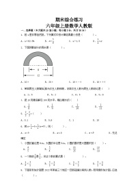 2023-2024学年期末综合练习(试题)+六年级上册数学人教版