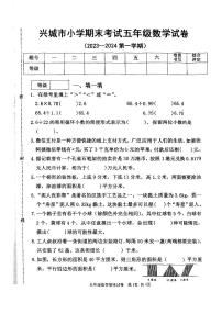 辽宁省葫芦岛市兴城市2023-2024学年五年级上学期期末数学试卷