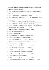 2022年河南省许昌市鄢陵县彭店乡谢坊小学小升初数学试卷