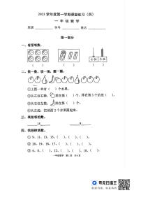 上海市浦东新区2023-2024学年一年级上学期期末考试数学试题