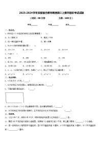 2023-2024学年安徽省合肥市肥西县三上数学期末考试试题含答案