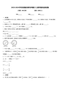 2023-2024学年安徽省合肥市庐阳区三上数学期末监测试题含答案