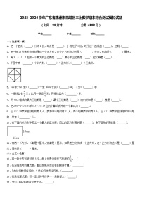 2023-2024学年广东省惠州市惠城区三上数学期末综合测试模拟试题含答案