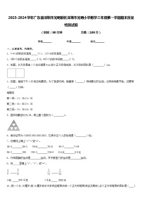 2023-2024学年广东省深圳市光明新区深圳市光明小学数学三年级第一学期期末质量检测试题含答案