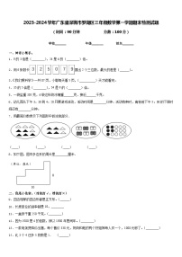 2023-2024学年广东省深圳市罗湖区三年级数学第一学期期末检测试题含答案