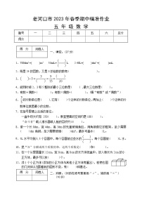 湖北省襄阳市老河口市2022-2023学年五年级下学期期中考试数学试题