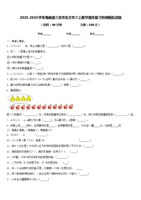 2023-2024学年海南省三亚市东方市三上数学期末复习检测模拟试题含答案