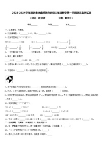 2023-2024学年清远市连南瑶族自治县三年级数学第一学期期末监测试题含答案