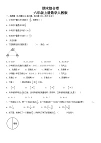 人教版 六年级上册 数学期末综合复习练习（无答案）