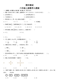 人教版六年级上册数学期末综合卷 (试题) （无答案）