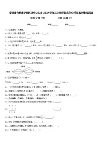 安徽省合肥市庐阳区评价2023-2024学年三上数学期末学业质量监测模拟试题含答案