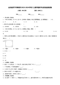 山东省济宁市邹城市2023-2024学年三上数学期末学业质量监测试题含答案