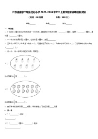 江苏省南京市瑞金北村小学2023-2024学年三上数学期末调研模拟试题含答案