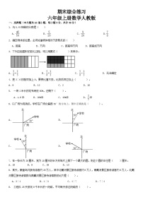 人教版六年级上册数学期末综合练（试题） （无答案）