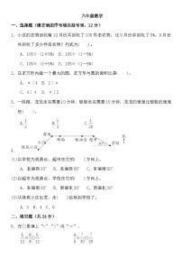 人教版六年级上册数学期末综合练(试题）（无答案）