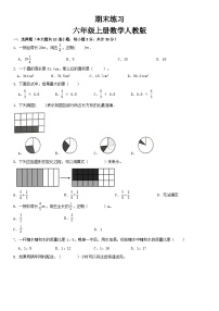 人教版六年级上册数学期末练习（试题） （无答案）