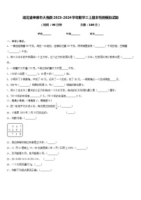 湖北省孝感市大悟县2023-2024学年数学三上期末检测模拟试题含答案