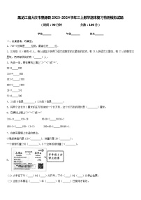 黑龙江省大庆市肇源县2023-2024学年三上数学期末复习检测模拟试题含答案