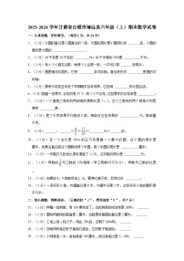 2023-2024学年甘肃省白银市靖远县六年级（上）期末数学试卷