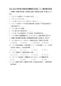 2023-2024学年四川省南充市嘉陵区五年级（上）期末数学试卷