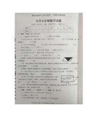 山东省金乡县2023-2024学年五年级上学期期末数学试题