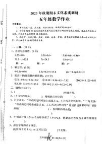 河南省南阳市西峡县2023-2024学年五年级上学期期末数学试题