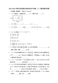 2023-2024学年河北省邢台市沙河市六年级（上）期中数学试卷