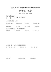 46，四川省达州市宣汉县2023-2024学年四年级上学期期末数学试卷(1)