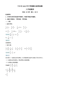 2023-2024学年湖南省长沙市宁乡市人教版六年级上册期末测试数学试卷