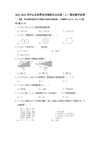 山东省青岛市城阳区2022-2023学年五年级上学期期末数学试卷