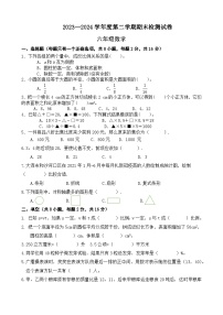 期末模拟试卷（试题）-2023-2024学年六年级下册数学北师大版.2