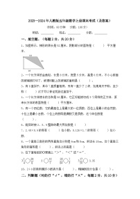 期末考试（试题）-2023-2024学年五年级上册数学人教版