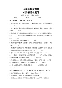 期末综合复习(试题)+2023-2024学年六年级下册数学北京版